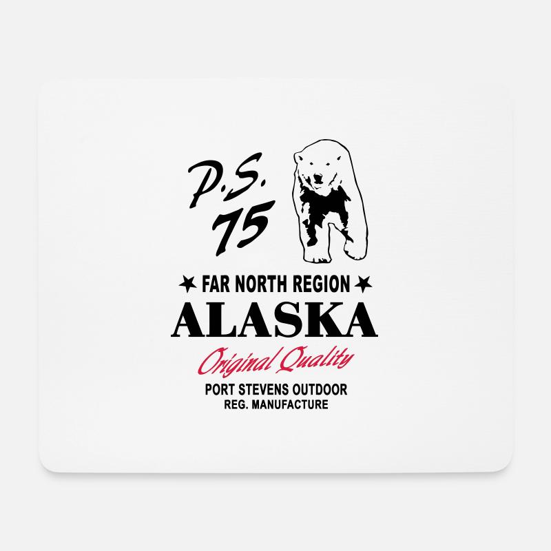 Alaska - Polar Bear - Mousepad (Querformat) - Weiß