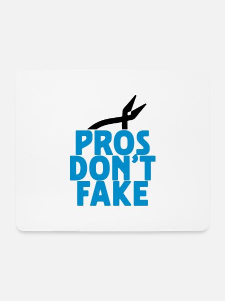 pros don't fake - Mousepad (Querformat) - Weiß