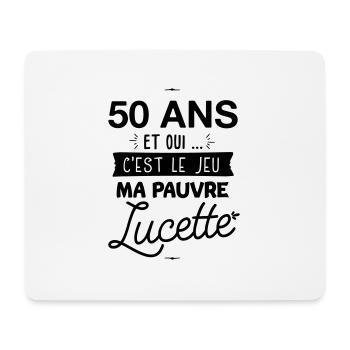 50 ans c'est le jeu ma pauvre Lucette - Tapis de souris (format paysage) - blanc - Devant