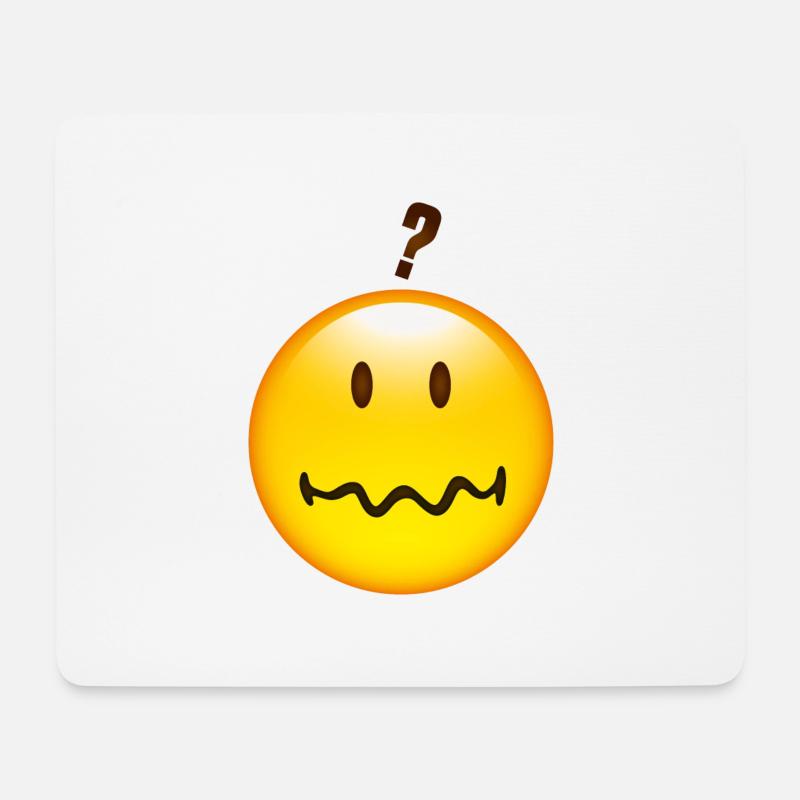 Smiley Question mark - Mouse Pad (horizontal) - white