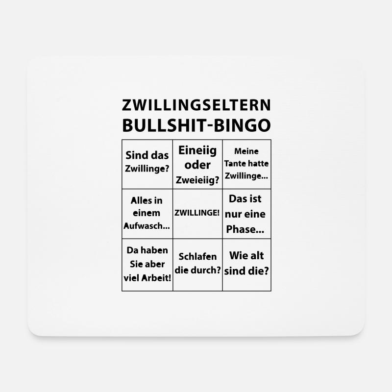 Zwillingseltern Bullshit-Bingo - Mousepad (Querformat) - Weiß