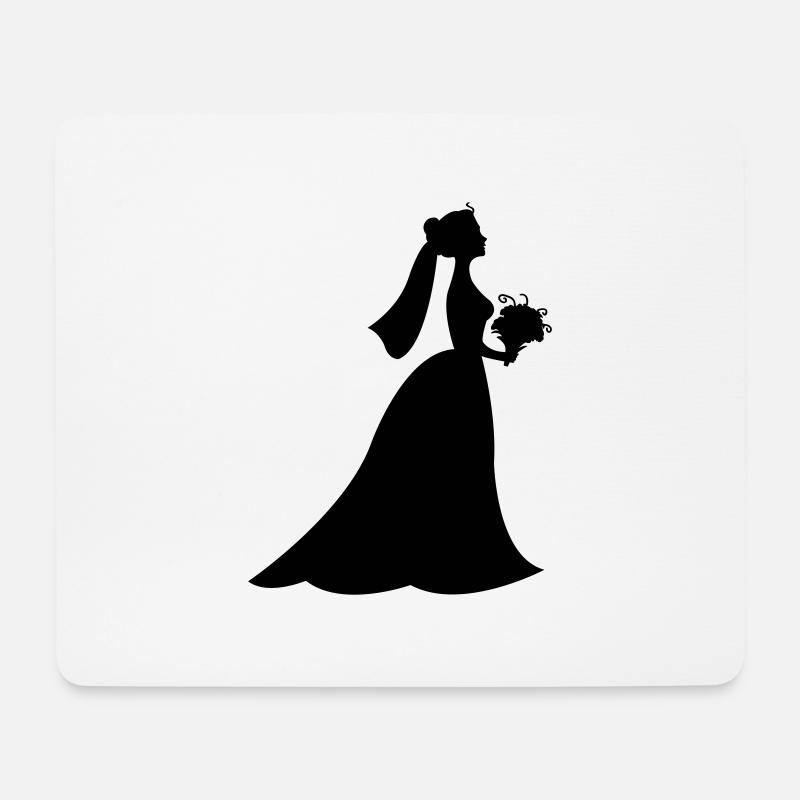braut - Mousepad (Querformat) - Weiß