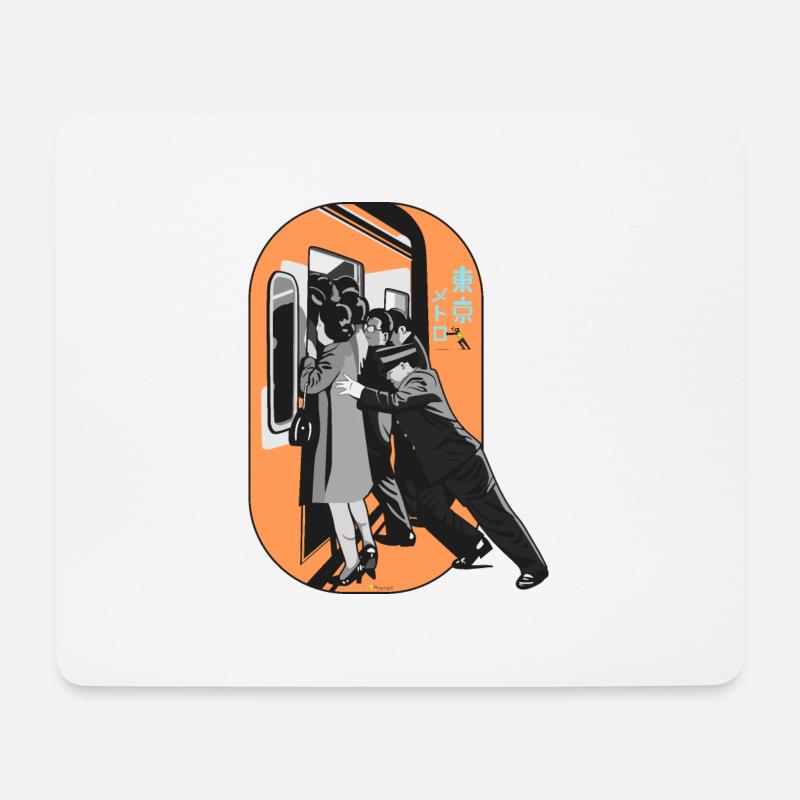 Tokyo U-Bahn - Mousepad (Querformat) - Weiß