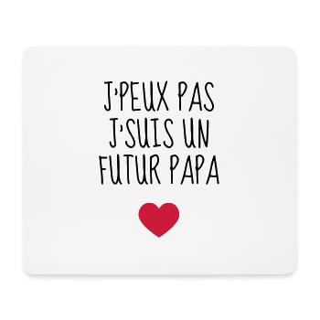 Papa / Fête des pères / Pere / Famille / humour - Tapis de souris (format paysage) - blanc - Devant