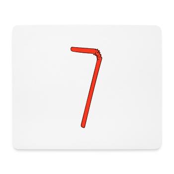Strohhalm - Mousepad (Querformat) - Weiß - Vorne