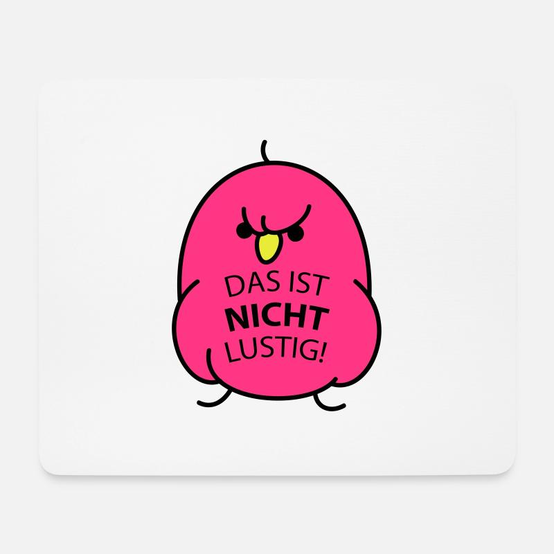 nicht lustig - Mousepad (Querformat) - Weiß