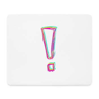 Ausrufezeichen - Strichzeichnung - Mousepad (Querformat) - Weiß - Vorne