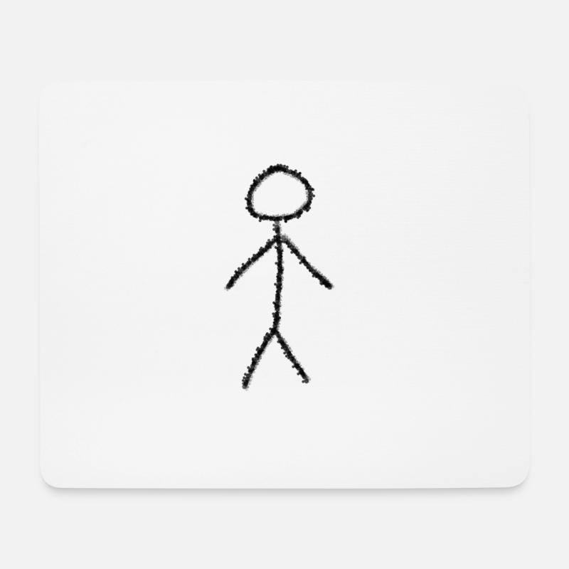 stick figure - Mouse Pad (horizontal) - white