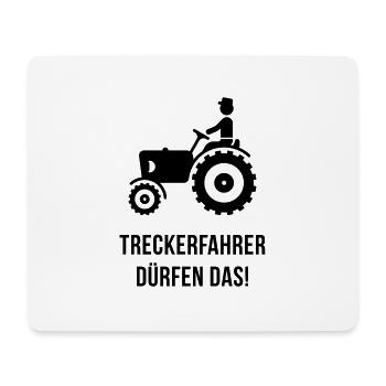 Treckerfahrer Dürfen Das! (Trecker / Traktor, V3) - Mousepad (Querformat) - Weiß - Vorne