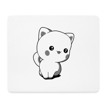 Chibi kawaii Kätzchen - Mousepad (Querformat) - Weiß - Vorne