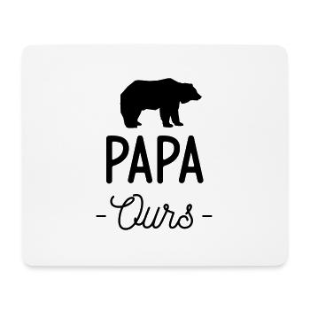 Papa ours - Tapis de souris (format paysage) - blanc - Devant