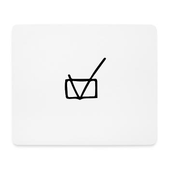 checkmark - Mouse Pad (horizontal) - white - Front