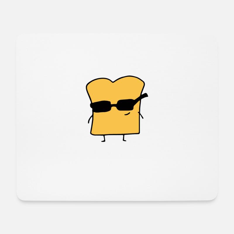 Toast - Brot - Mousepad (Querformat) - Weiß
