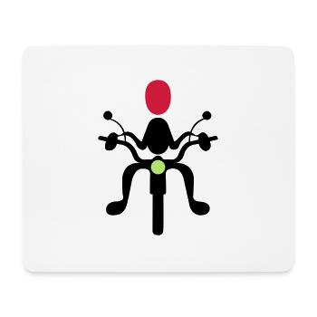 motorcyclist - Mouse Pad (horizontal) - white - Front