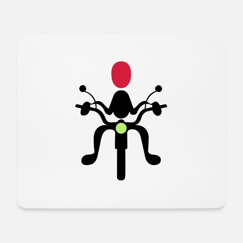 motorcyclist - Mouse Pad (horizontal) - white
