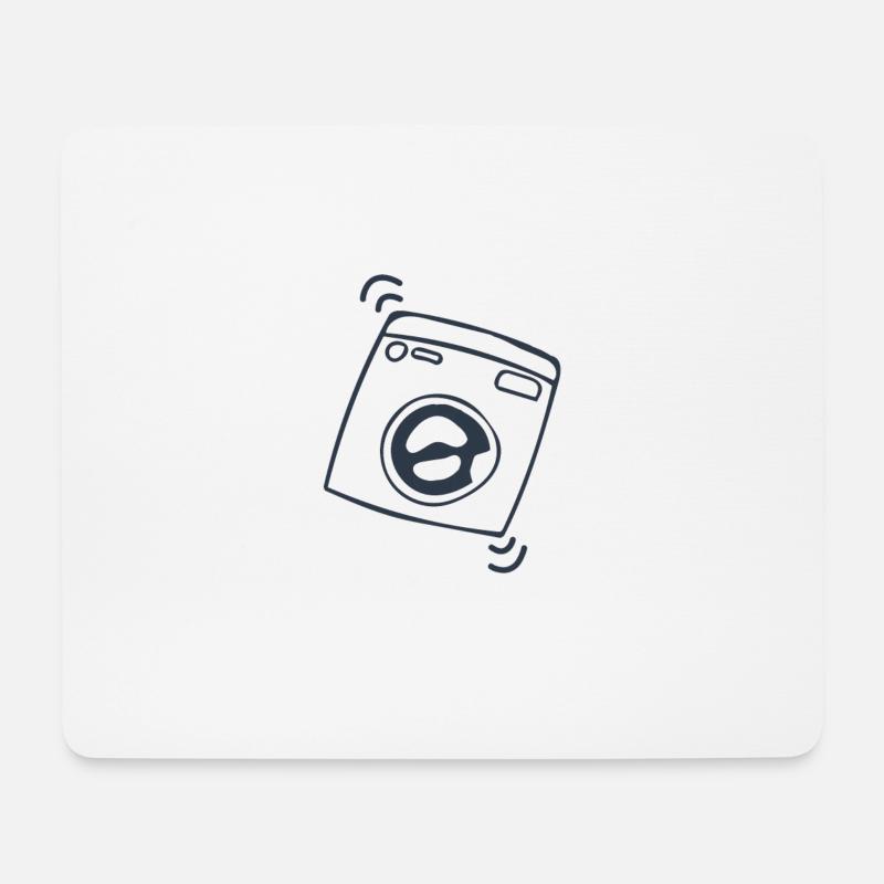 Waschmaschine - Mousepad (Querformat) - Weiß