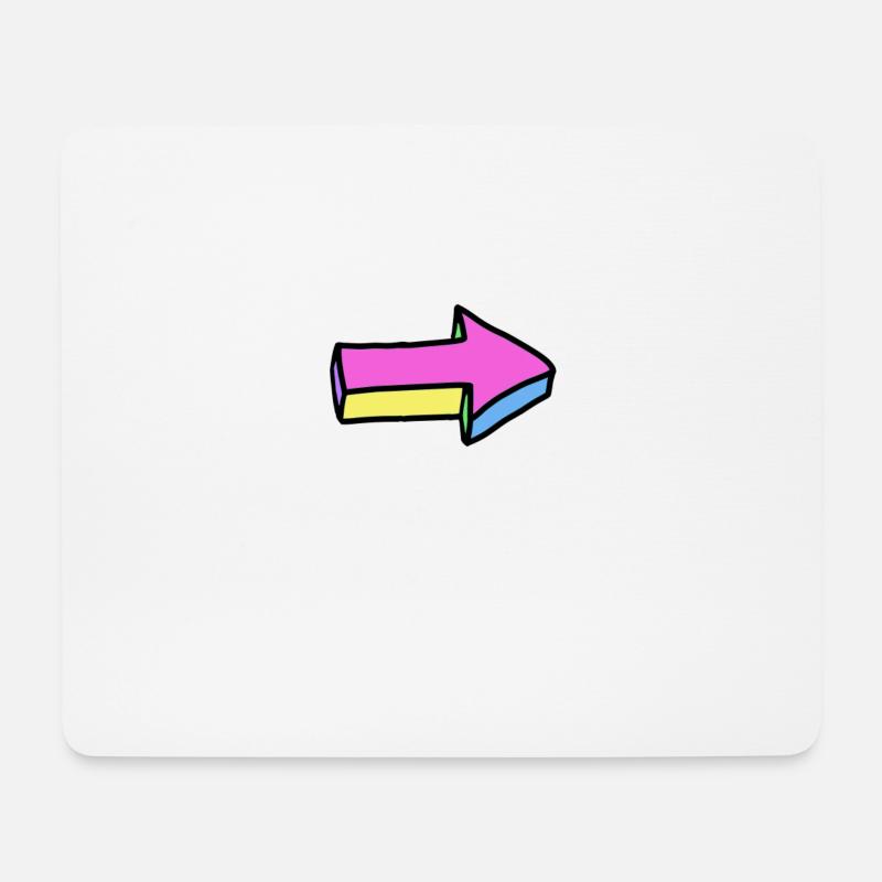Pfeil - Mousepad (Querformat) - Weiß
