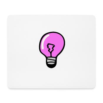 Light bulb - Mouse Pad (horizontal) - white - Front