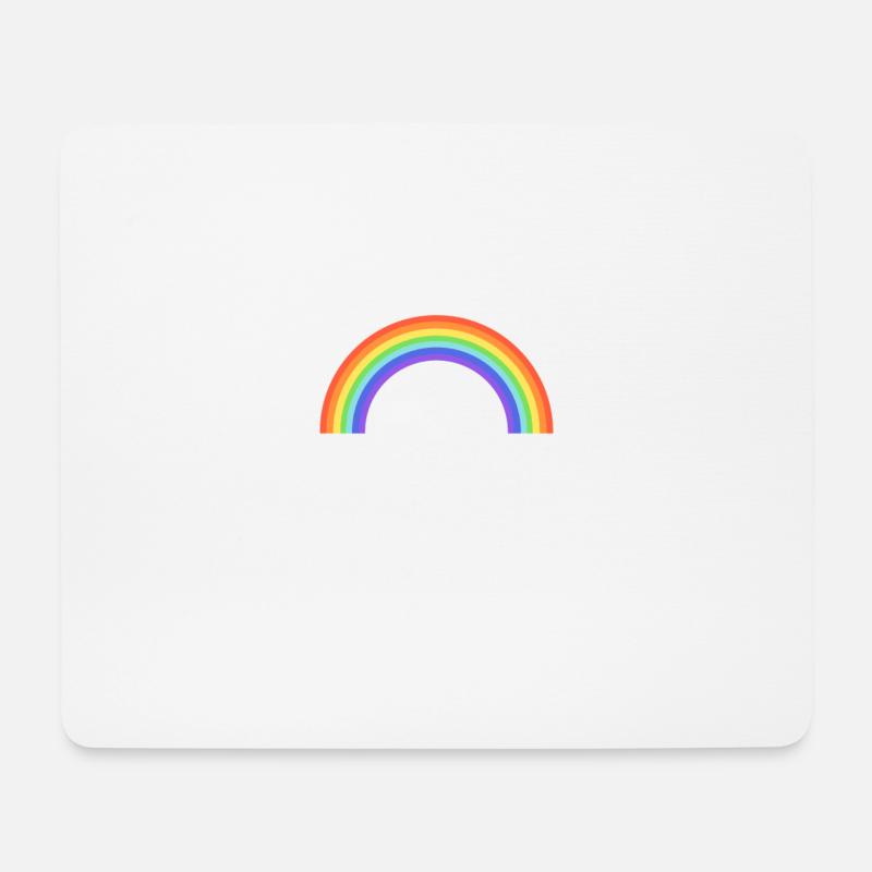 Regenbogen - Mousepad (Querformat) - Weiß