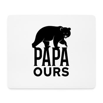Papa ours - Tapis de souris (format paysage) - blanc - Devant