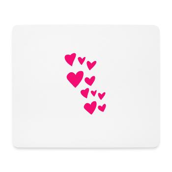 Herzen - Mousepad (Querformat) - Weiß - Vorne