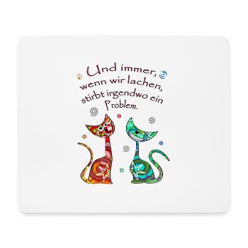 Katzen - Mousepad (Querformat) - Weiß - Vorne