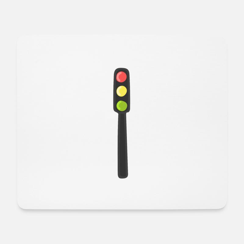 Ampel - Mousepad (Querformat) - Weiß