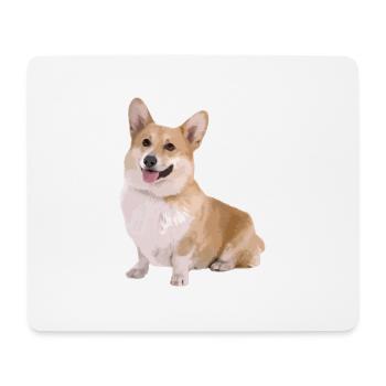 Corgi - Tapis de souris (format paysage) - blanc - Devant