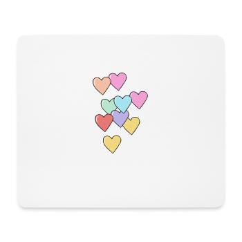 heart - Mouse Pad (horizontal) - white - Front