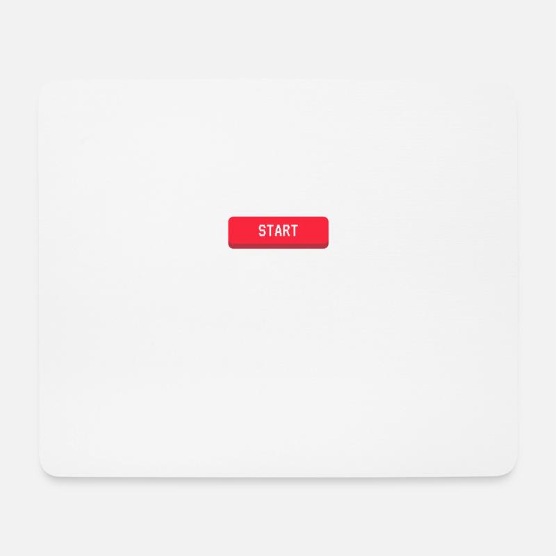 appuyez sur Start - Tapis de souris (format paysage) - blanc