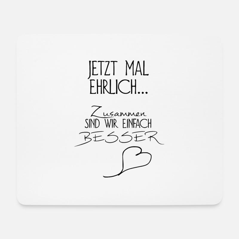 Jetzt mal ehrlich - Mousepad (Querformat) - Weiß