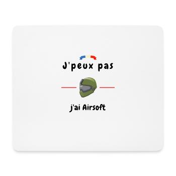 J peux pas j ai Airsoft - Tapis de souris (format paysage) - blanc - Devant