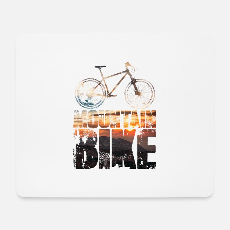 Mountainbike - Mousepad (Querformat) - Weiß