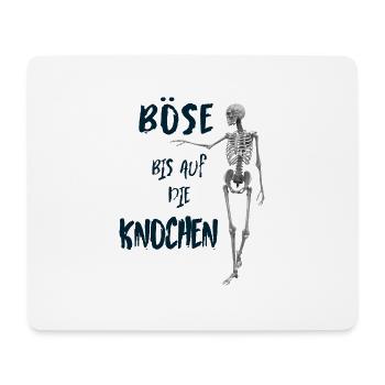 Böse bis auf die Knochen - Mousepad (Querformat) - Weiß - Vorne