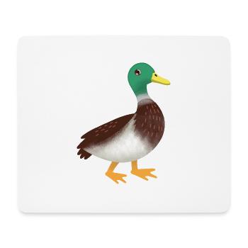 Main simple de canard colvert dessiné - Tapis de souris (format paysage) - blanc - Devant