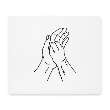 hand paw - Mouse Pad (horizontal) - white - Front