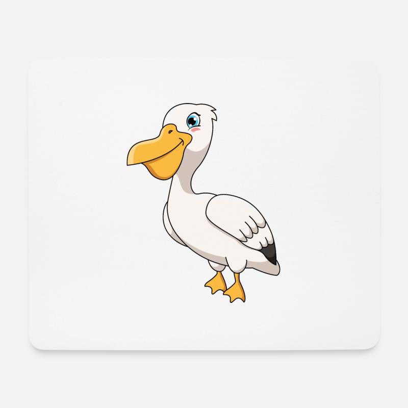 Pelikan - Mousepad (Querformat) - Weiß