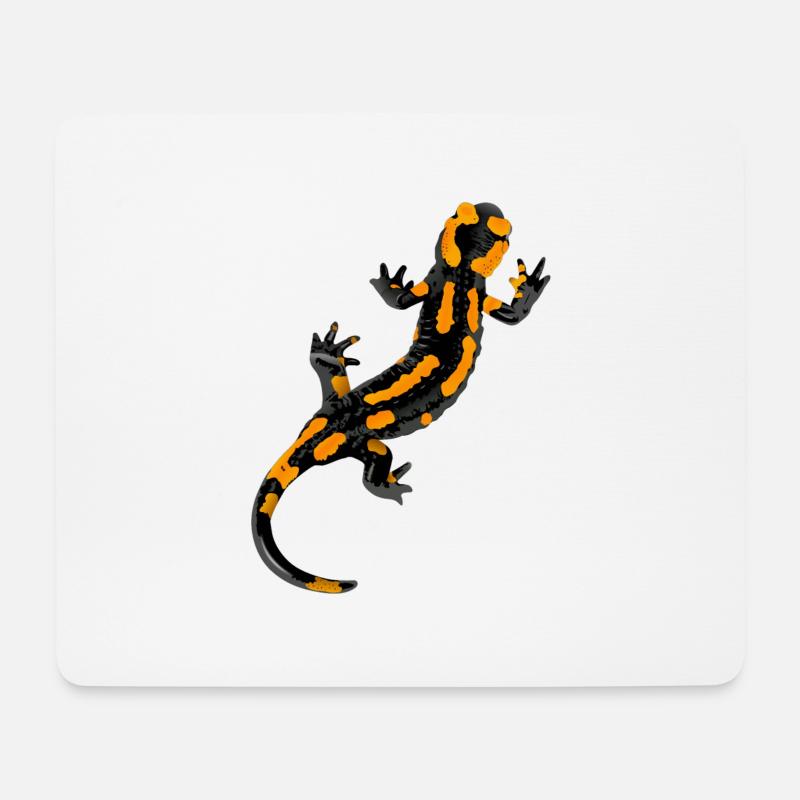 Salamander - Feuersalamander - Mousepad (Querformat) - Weiß