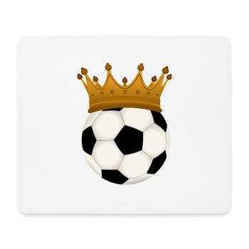 Fußball mit Krone – Fußball der König des Sports - Mousepad (Querformat) - Weiß - Vorne
