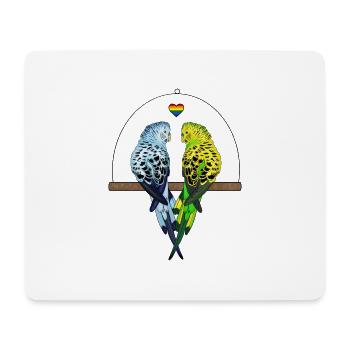 Pride Month | Perruque paire sur balançoire - Tapis de souris (format paysage) - blanc - Devant