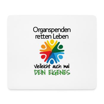 Organspenden retten Leben 24 - Mousepad (Querformat) - Weiß - Vorne