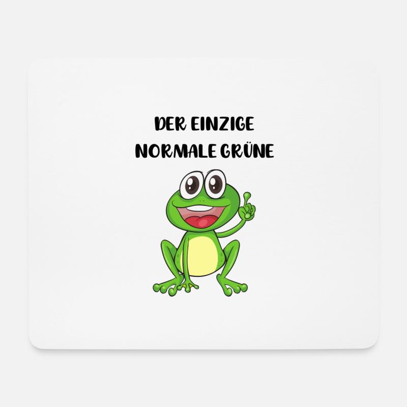 Der einzige normale Gruene - Mousepad (Querformat) - Weiß