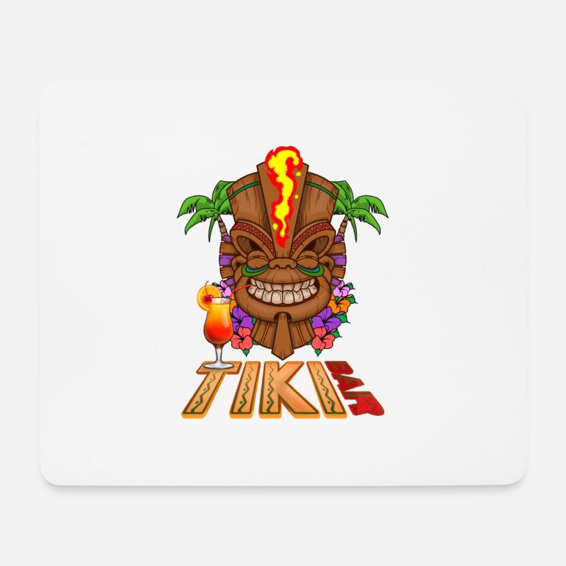 Tiki Paradise Tiki Bar Hawaii Sommer - Mousepad (Querformat) - Weiß