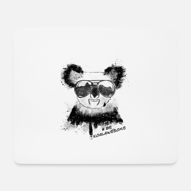 Koala #Cool - Mousepad (Querformat) - Weiß