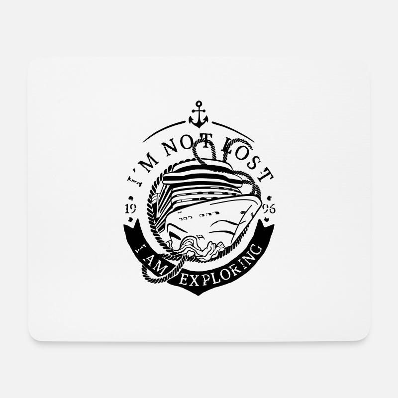 I´m not lost –I am exploring. - Mousepad (Querformat) - Weiß