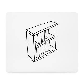 Conception clipart de bibliothèque - Tapis de souris (format paysage) - blanc - Devant