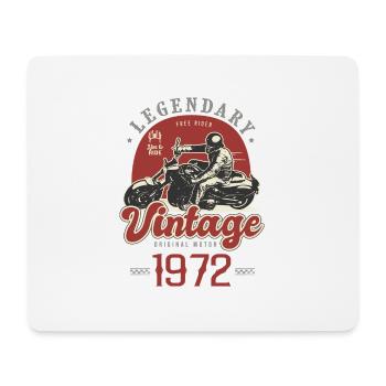 1972 anniversaire moto motard vintage - Tapis de souris (format paysage) - blanc - Devant