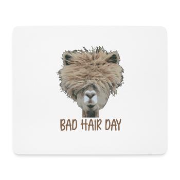 Bad Hair Day - Mousepad (Querformat) - Weiß - Vorne