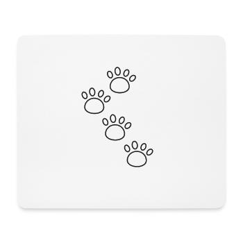 Hunde Pfote T Shirt 4 - Mousepad (Querformat) - Weiß - Vorne