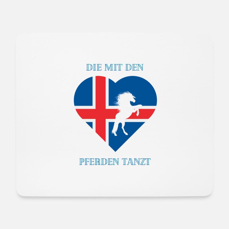 Die mit den Pferden tanzt - Mousepad (Querformat) - Weiß